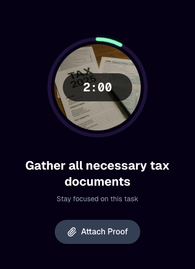 FlowAnchor flow session timer with gentle prompts to stay on task